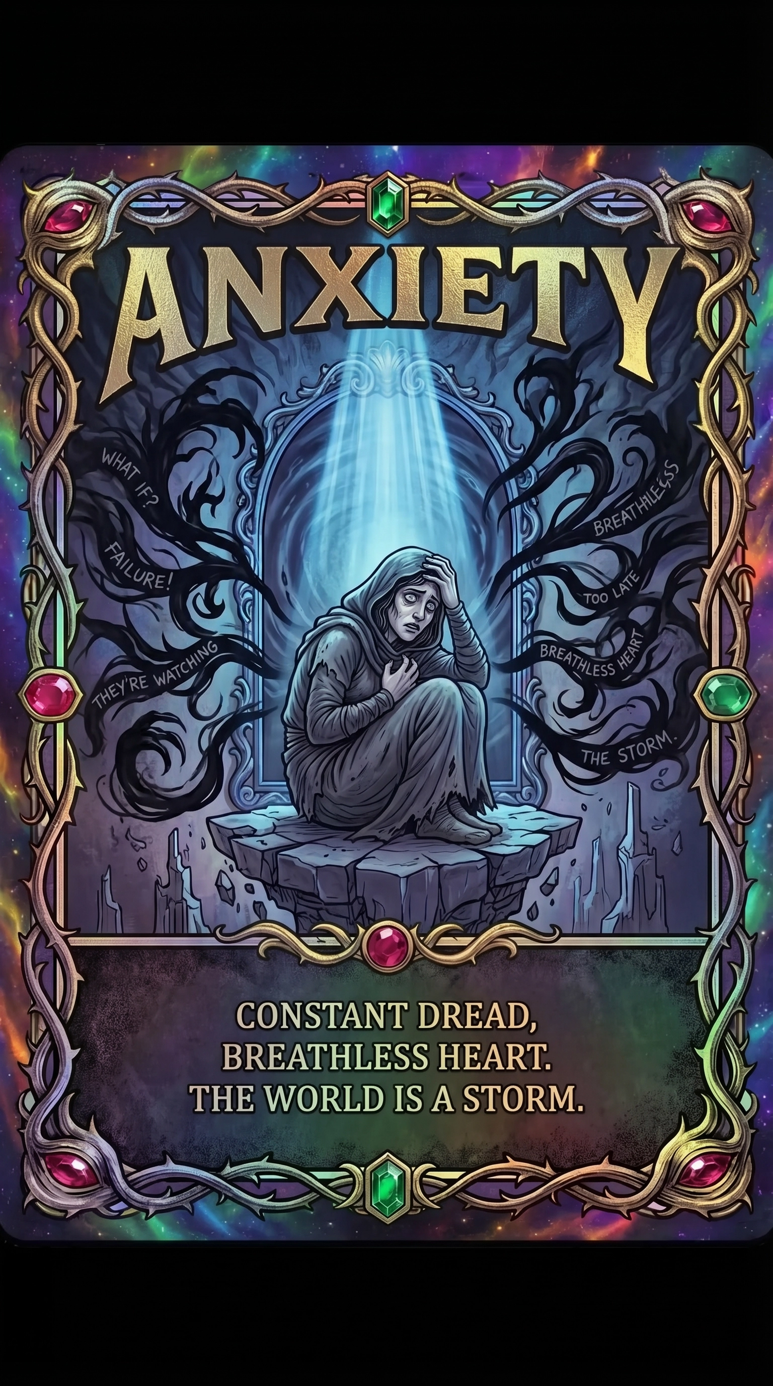 Anxiety card artwork