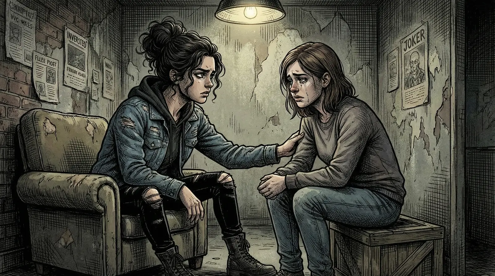 Story mode scene from Emotional Baggage